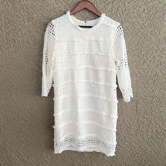 Dresses & Skirts - REVOLVE Elliatt Crochet Fringe Dress White